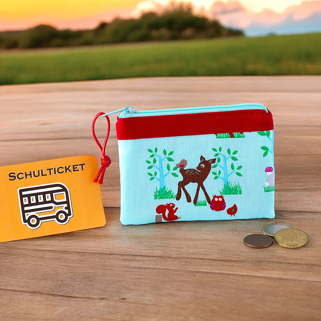 Geldbörse für Kinder mit Reh im Wald
