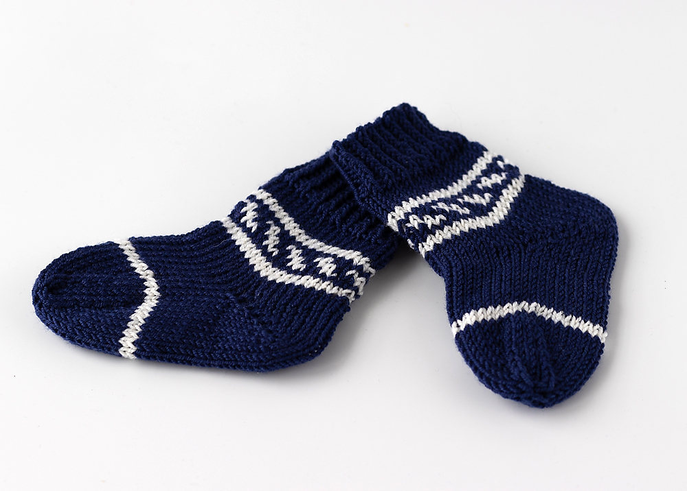 Babysocken dunkelblau blaugrau
