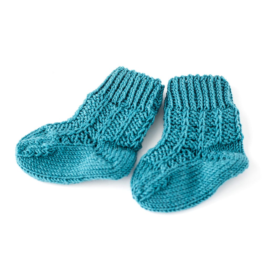 Babysocken petrolfarben