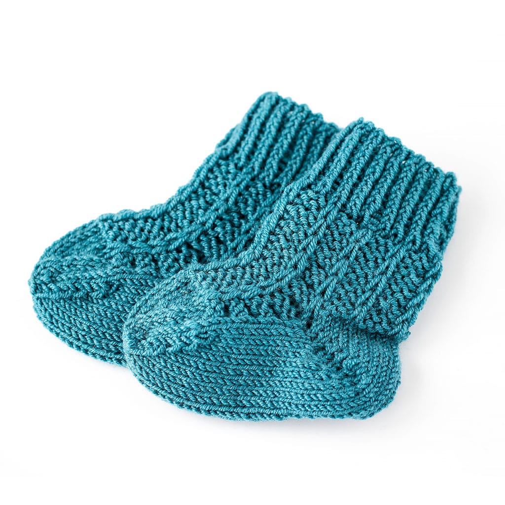 Babysocken petrolfarben