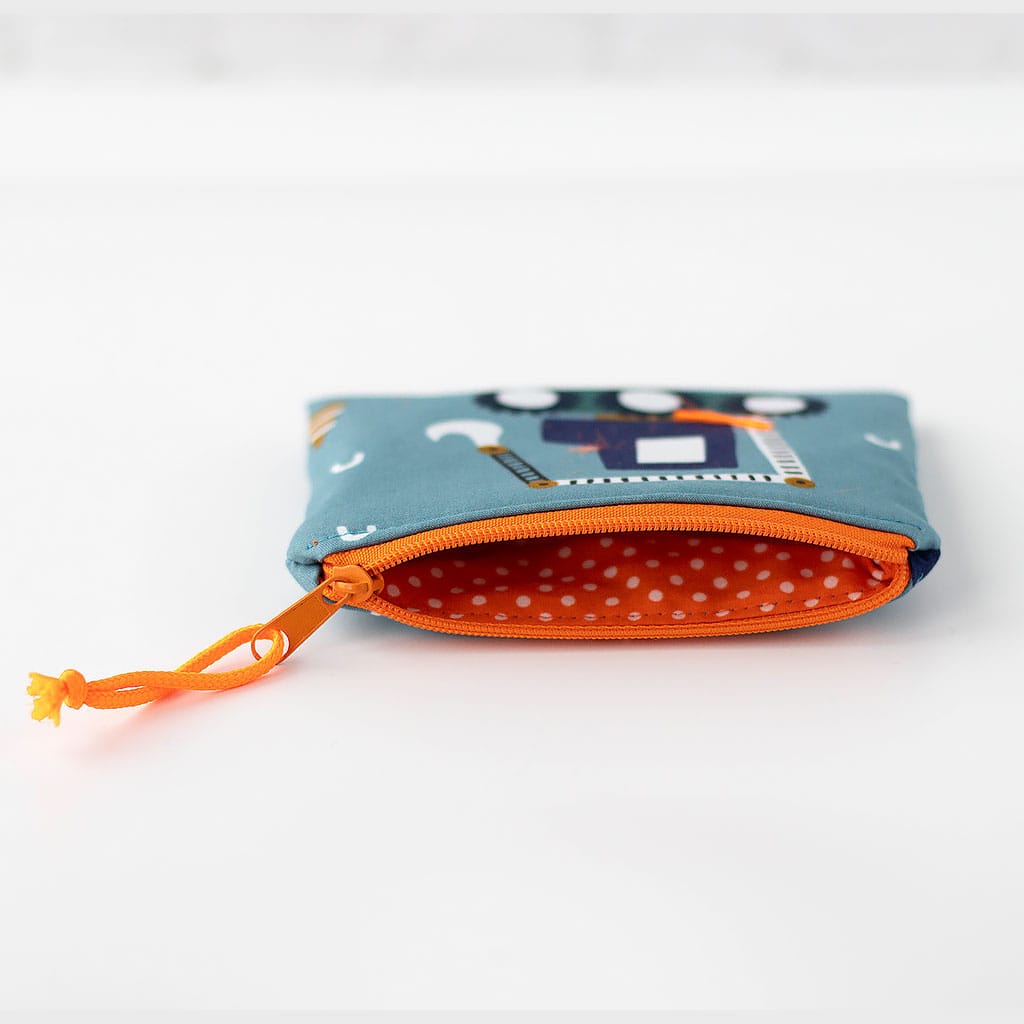 Geldbörse für KInder mit Bagger innen