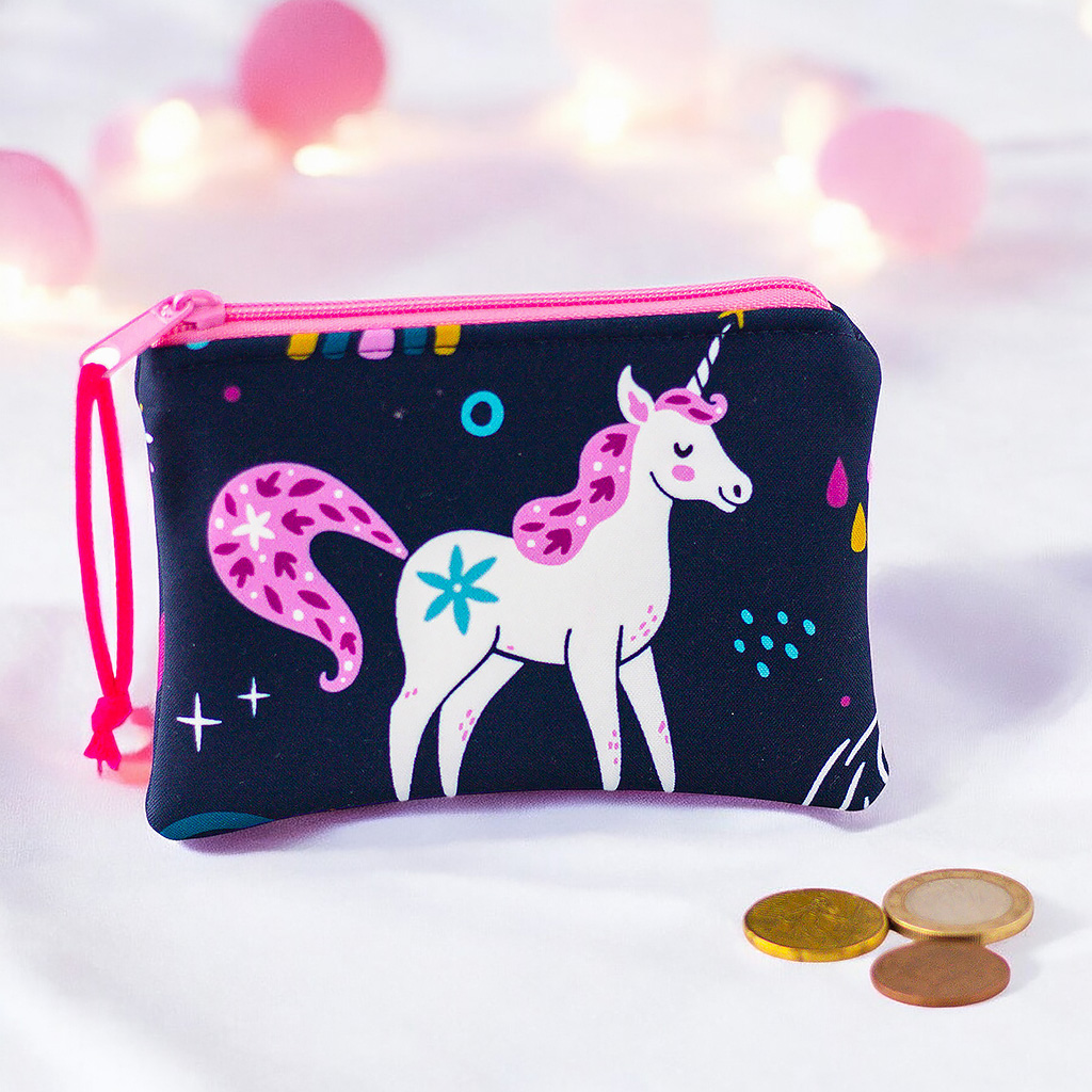 Geldbörse mit Einhorn aus Softshell