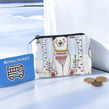 Geldbörse für Kinder mit Wintertier