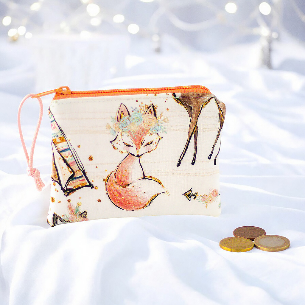 Geldbörse für Kinder mit Fuchs im Boho Style
