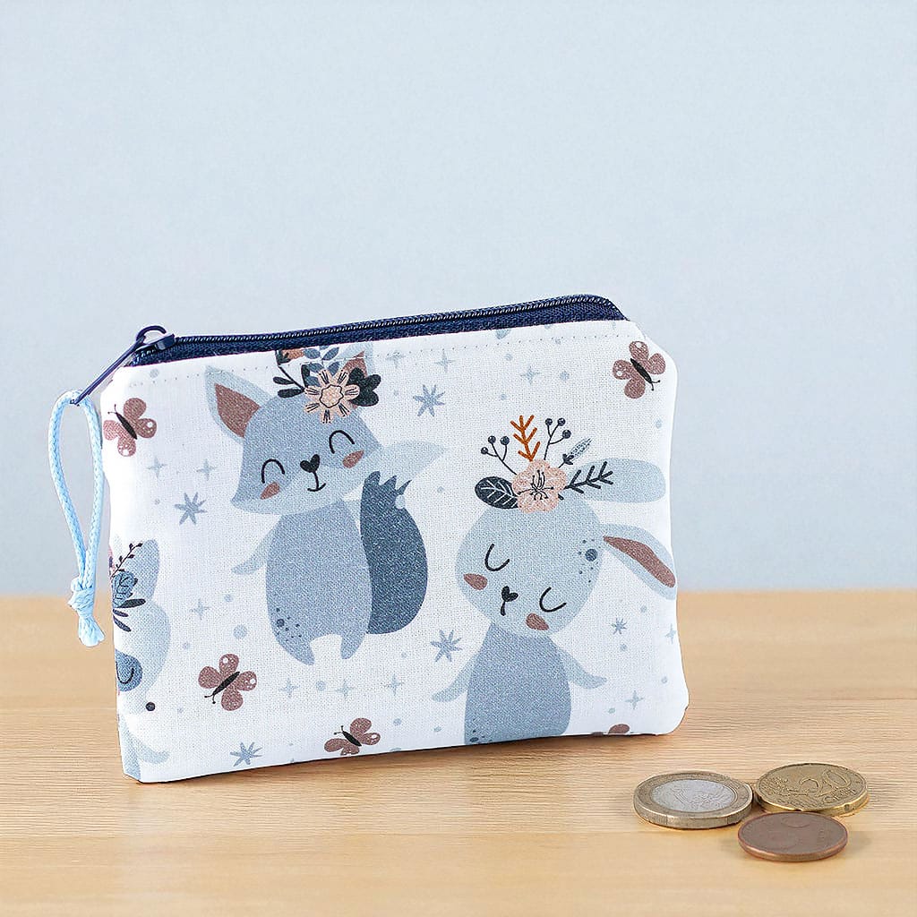 Geldbörse für Kinder mit Hase und Dachs