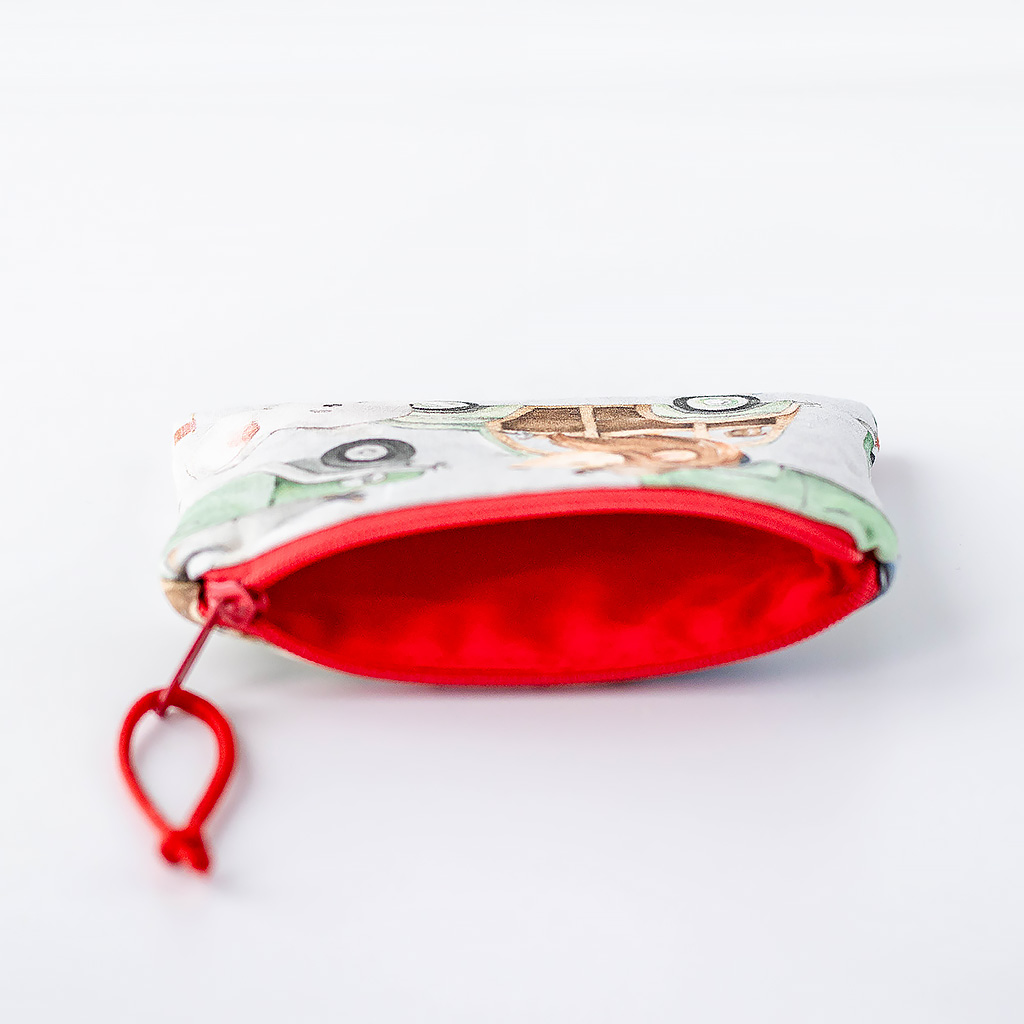 Geldbörse Tiere im Auto, innen