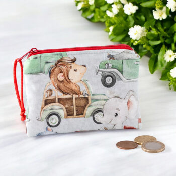 Geldbörse für Kinder mit Tiere im Auto