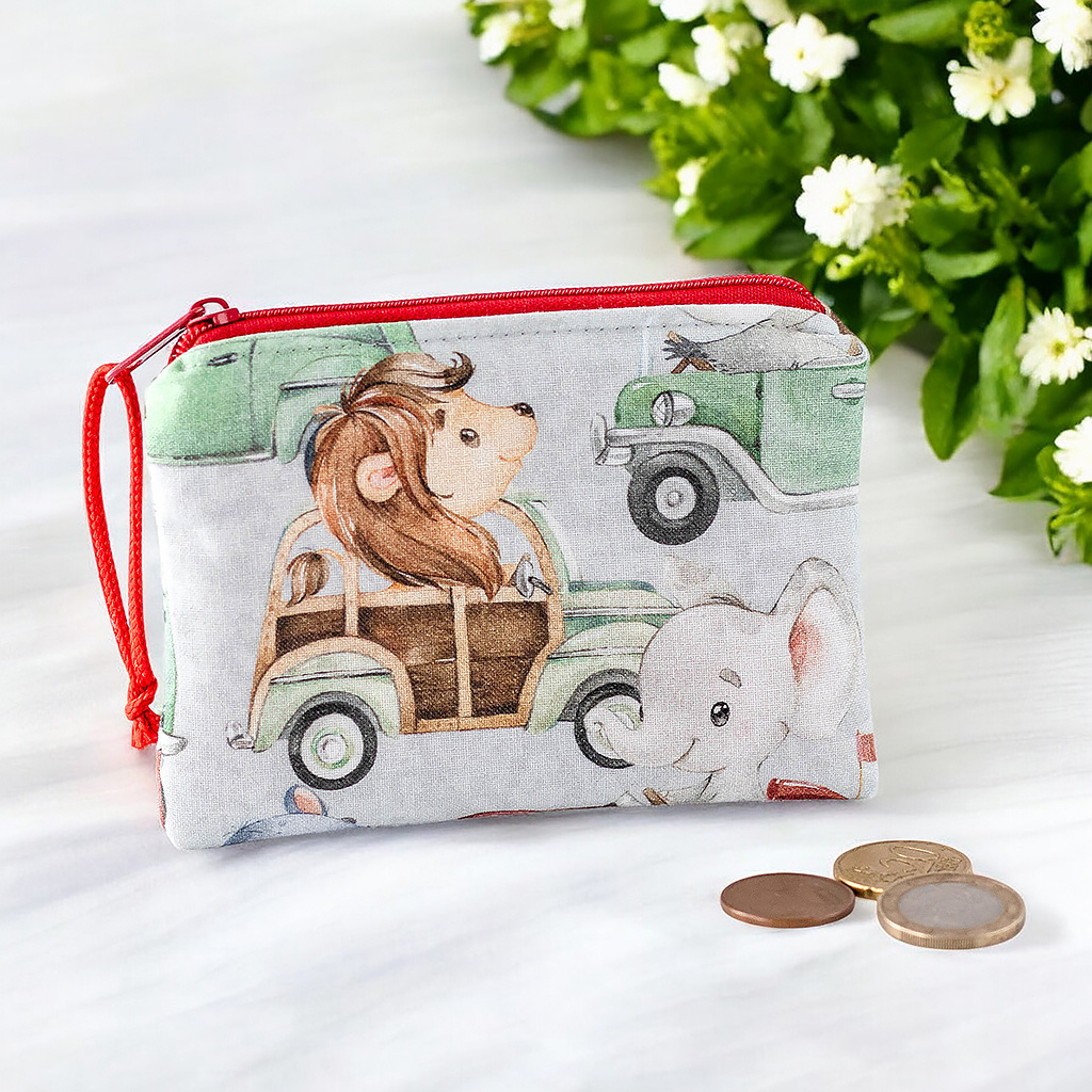 Geldbörse für Kinder mit Tiere im Auto