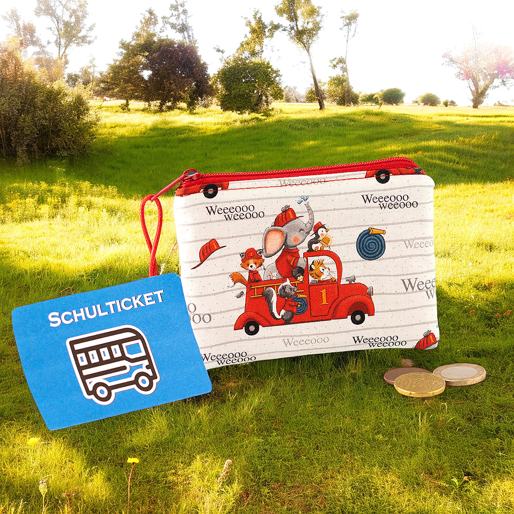 Geldbörse für Kinder mit Tierfeuerwehr