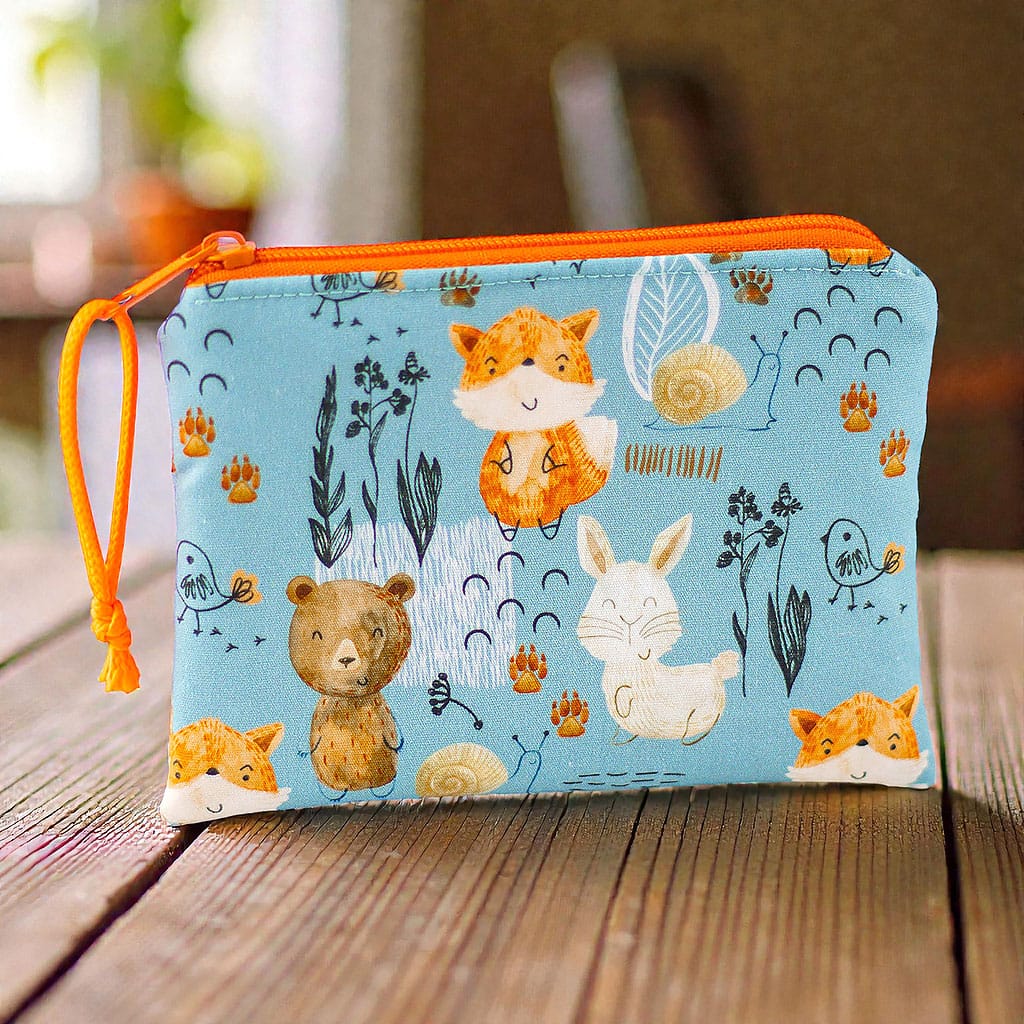 Geldbörse für Kinder mit Waldtieren