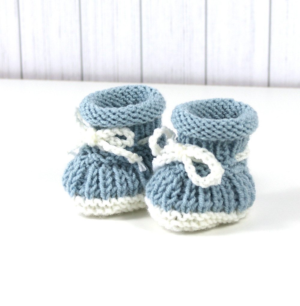 Puppenschuhe mit Rollrand in blau