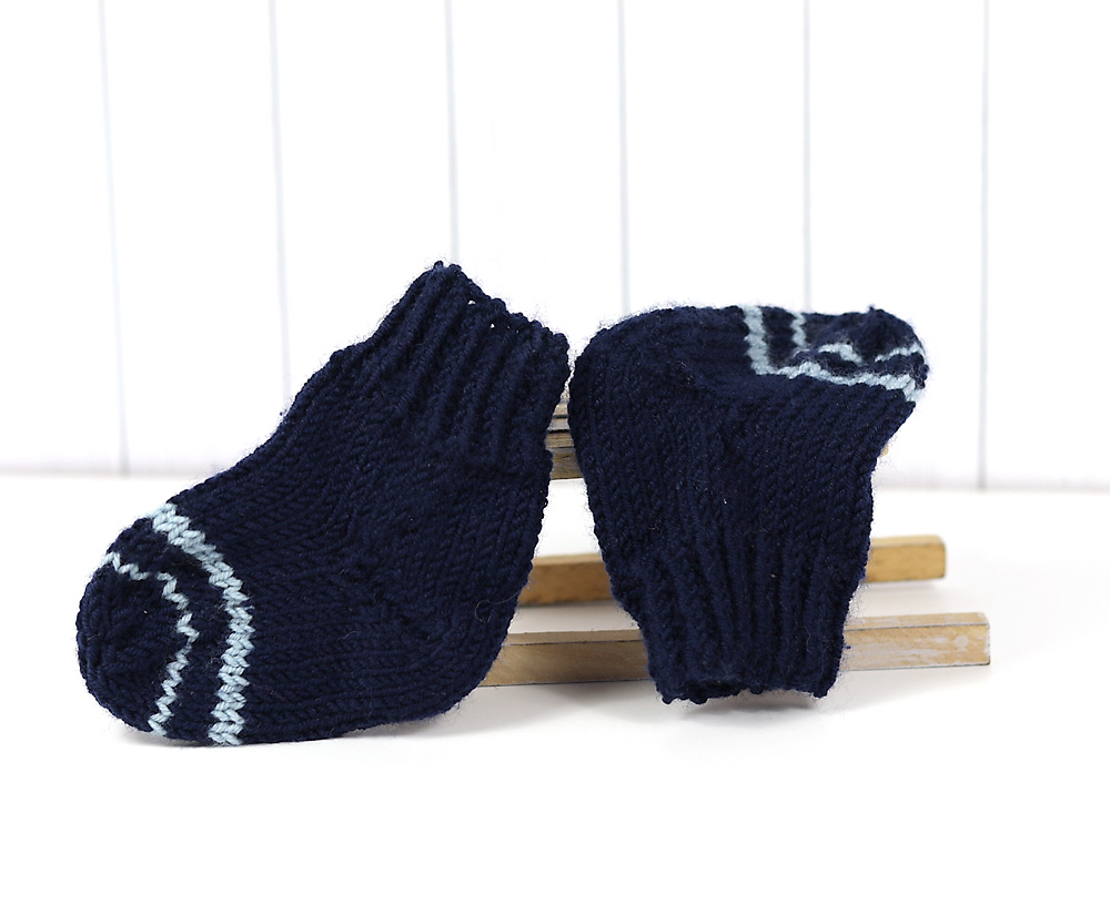 Puppensocken Wolle blau