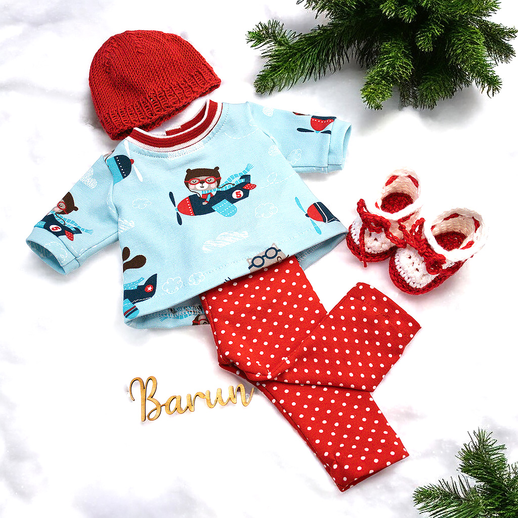 Puppenkleidung mit Flieger von Barun-Kids