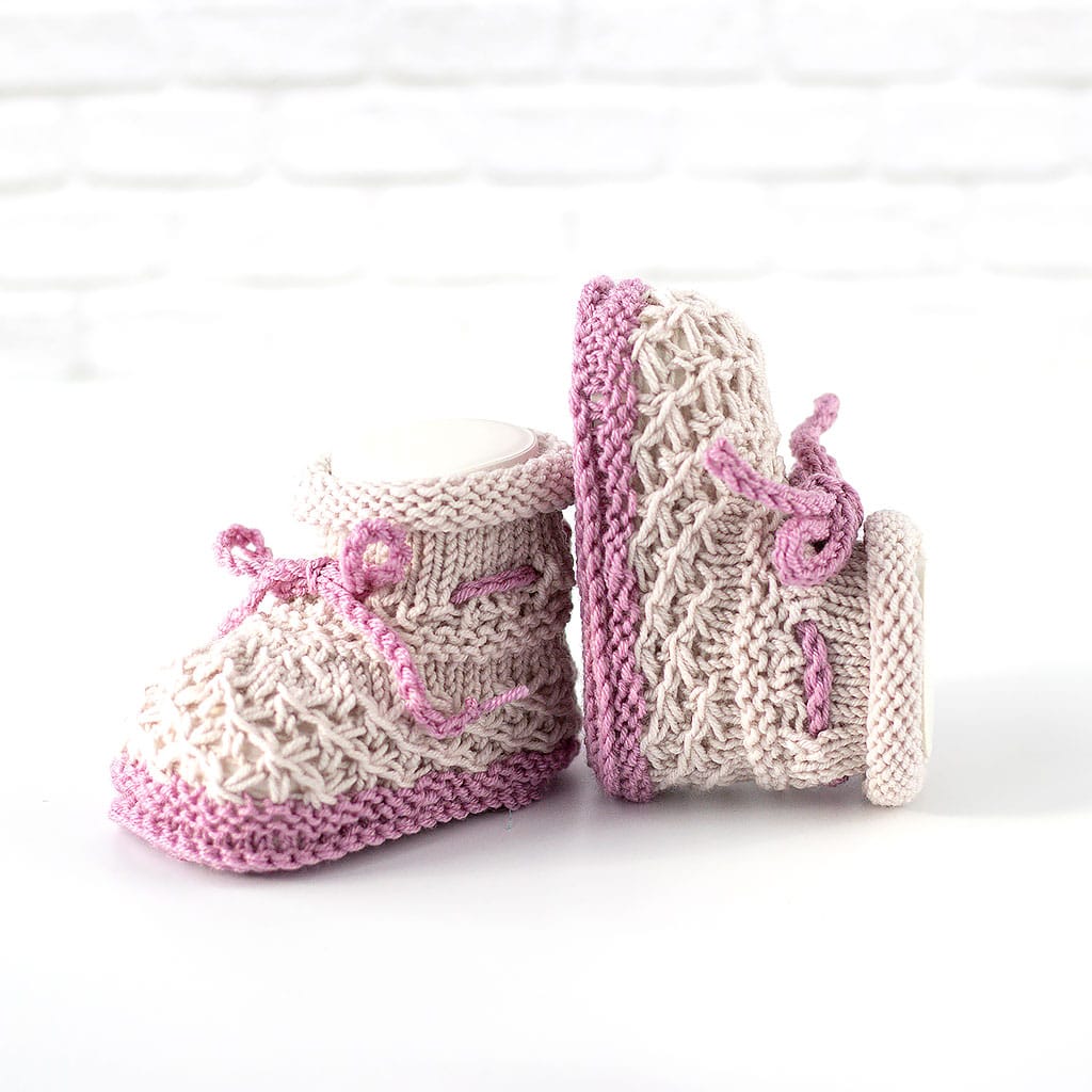 Babyschuhe Rosa und Beere