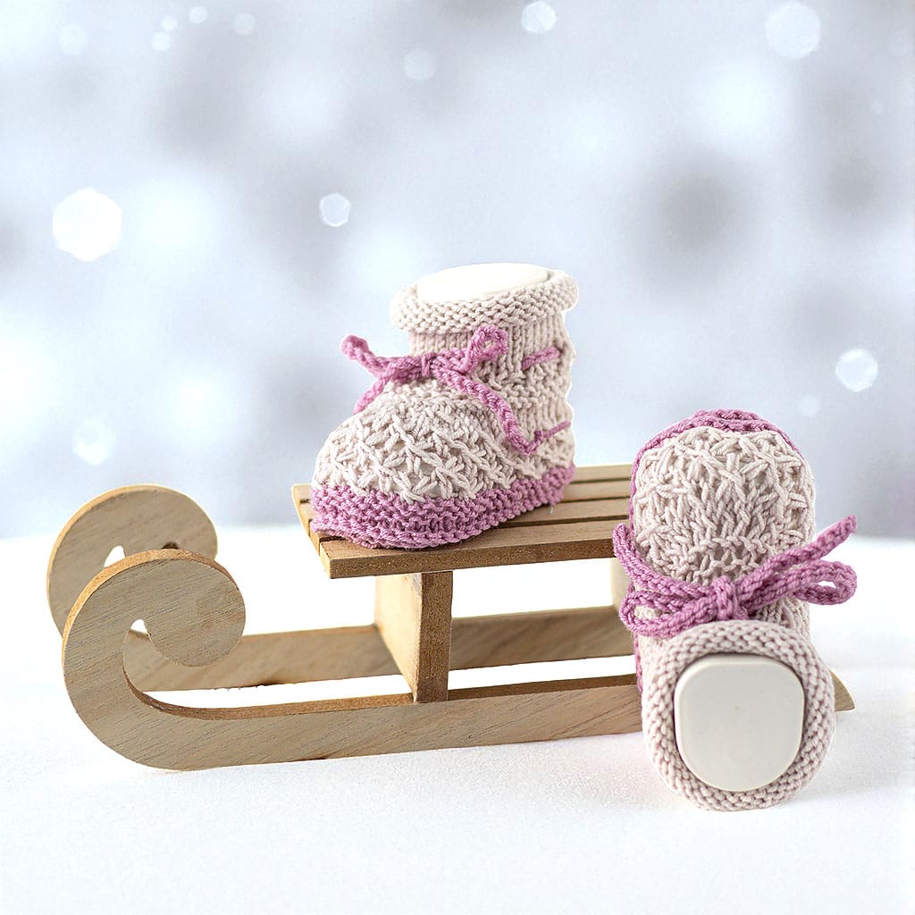 Babyschuhe Rosa und Beere