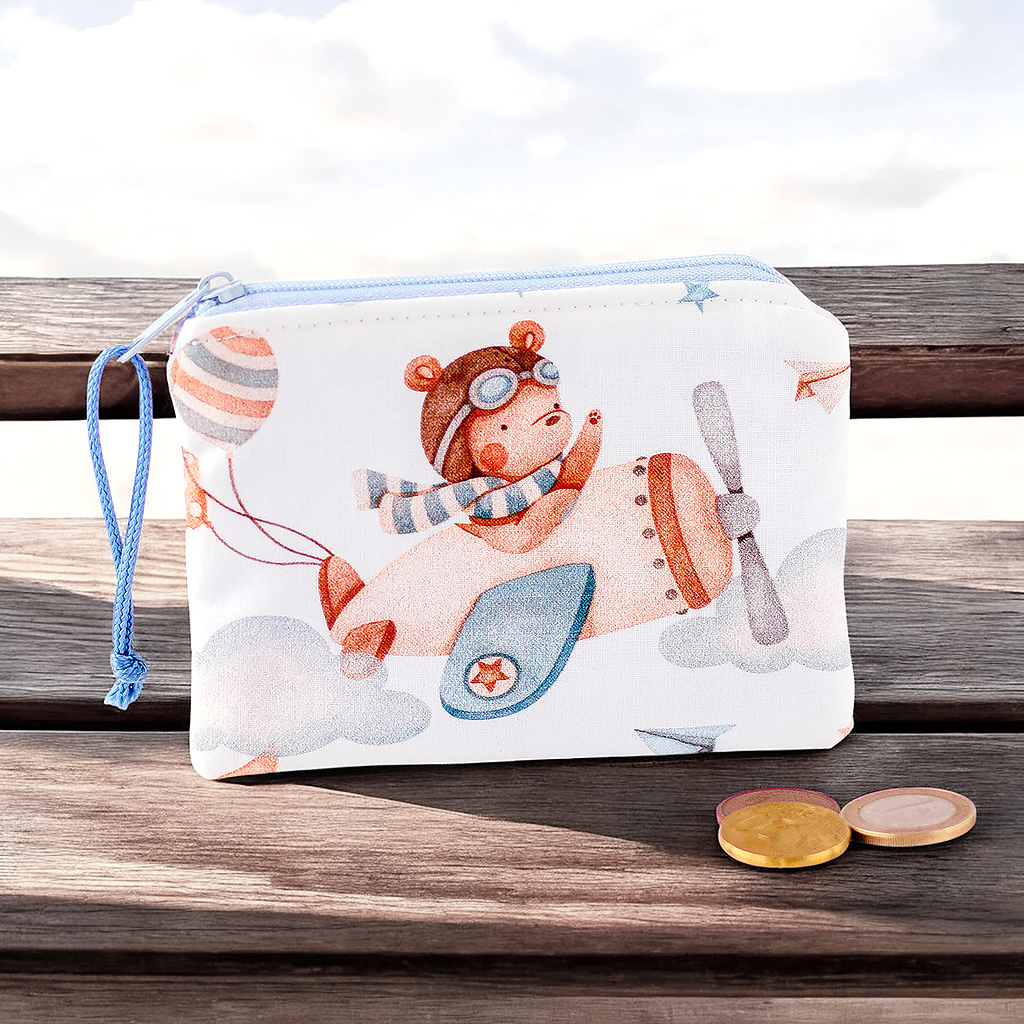 Geldbörse für Kinder mit dem kleinen Flieger