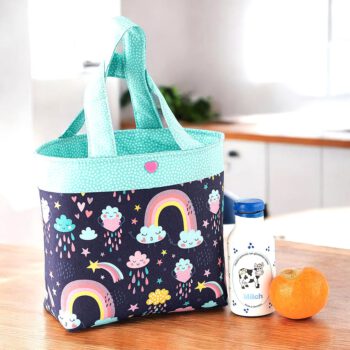 Kindertasche Regenbogen und buntem Regen