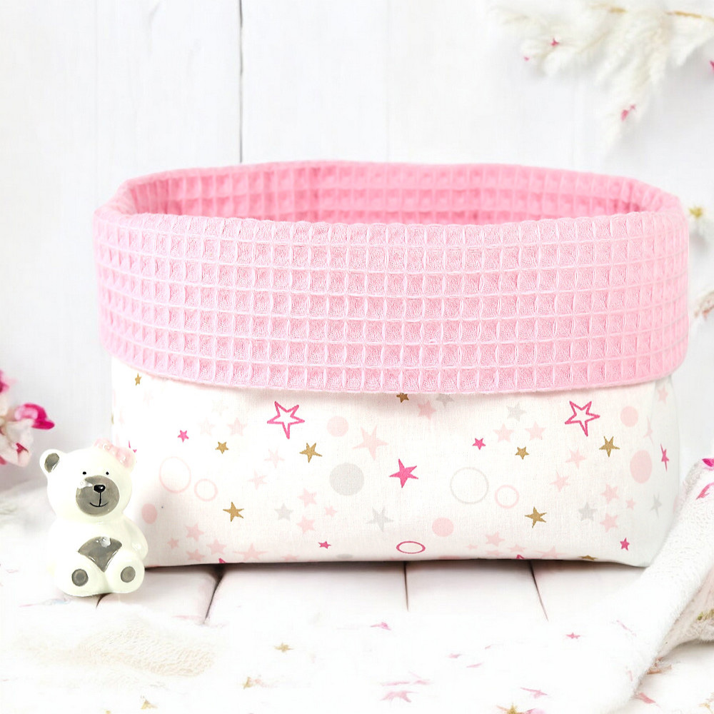 Utensilo weiß rosa mit Sternen