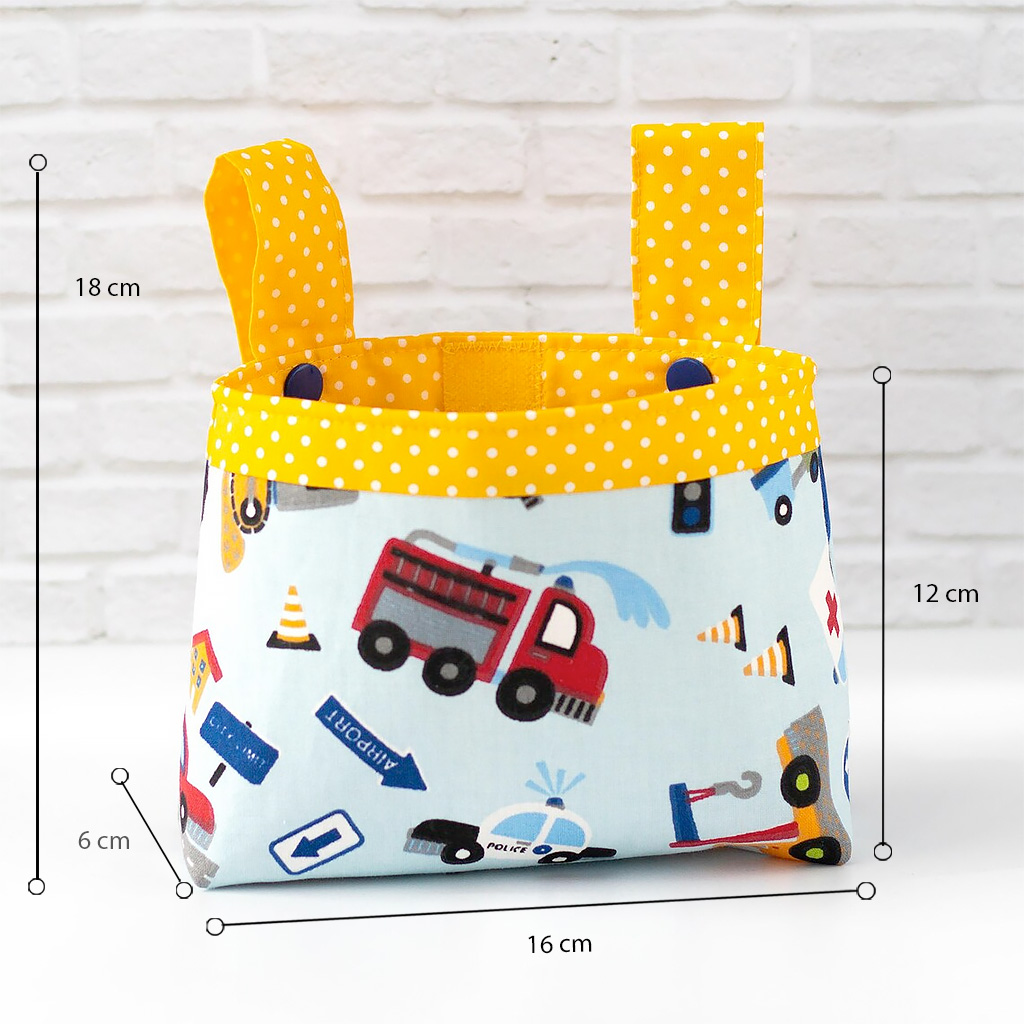 Lenkertasche für Kinder mit Autos klein Maß