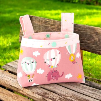 Lenkertasche für Kinder mit Tieren im Heißluftballon für Fahrrad & Laufrad