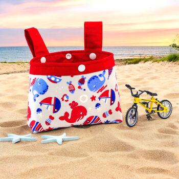 Lenkertasche Kinder mit Schiffen, Wal und Fische von Barun-Kids