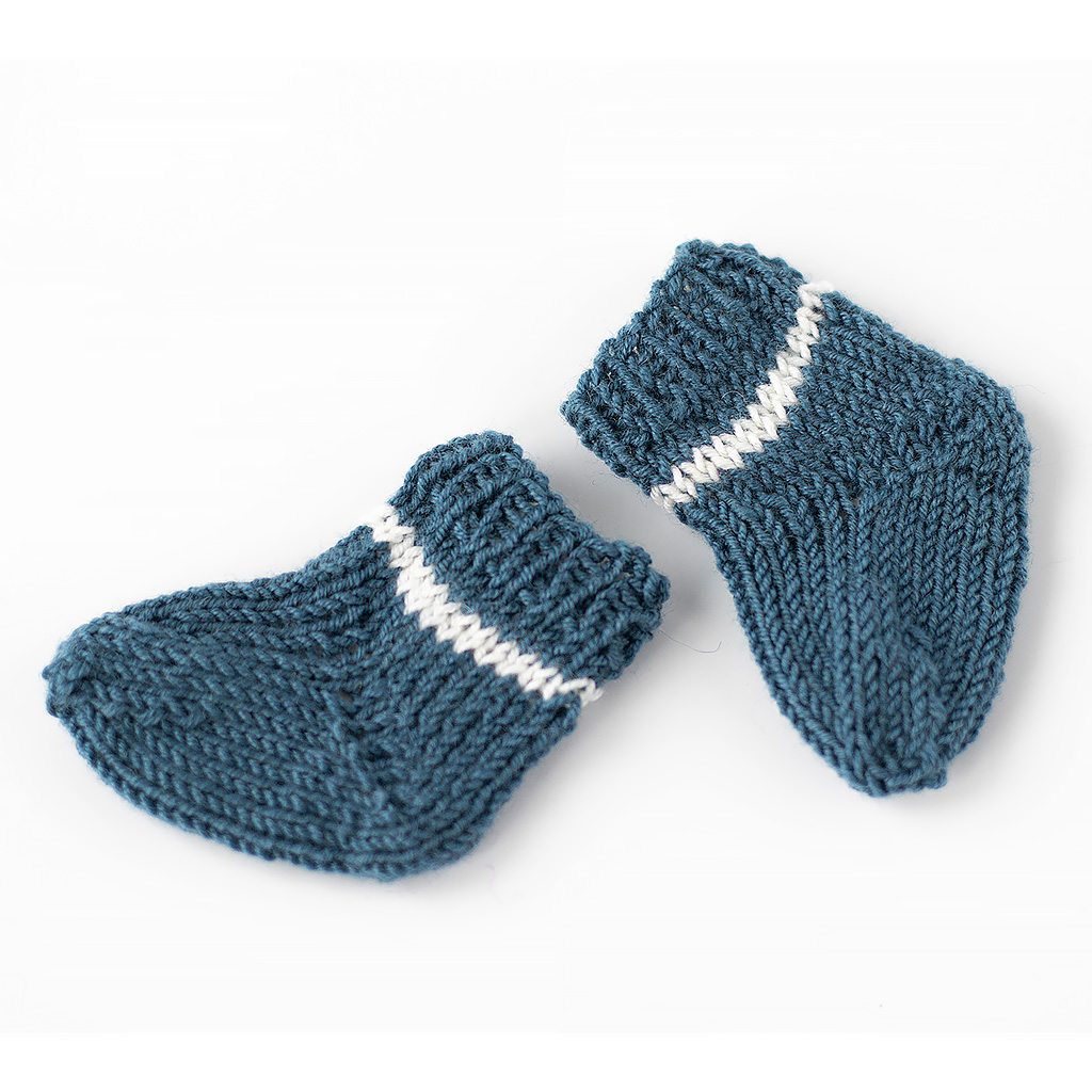 Socken für Waldorfpuppen blau