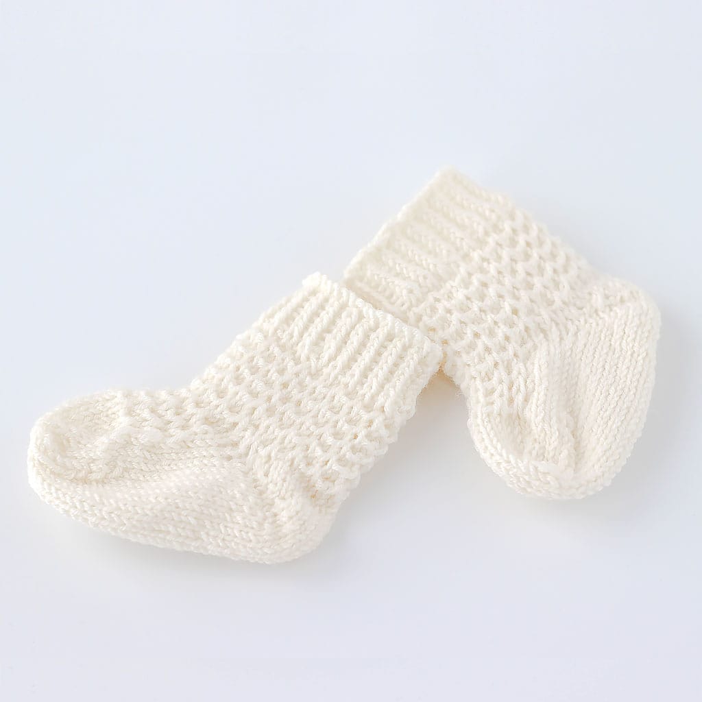 Babymütze Hase, Socken in Natur