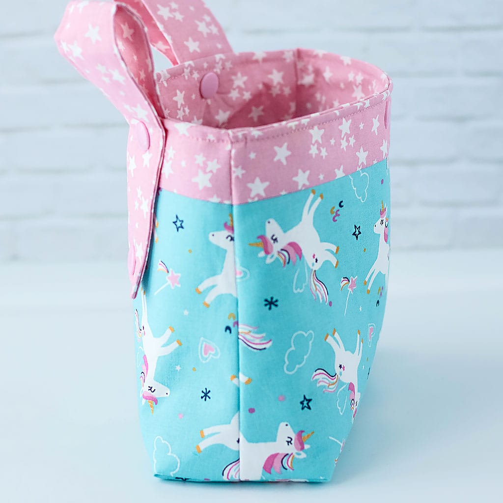 Lenkertasche Kinder mit Einhorn mint, seitlich