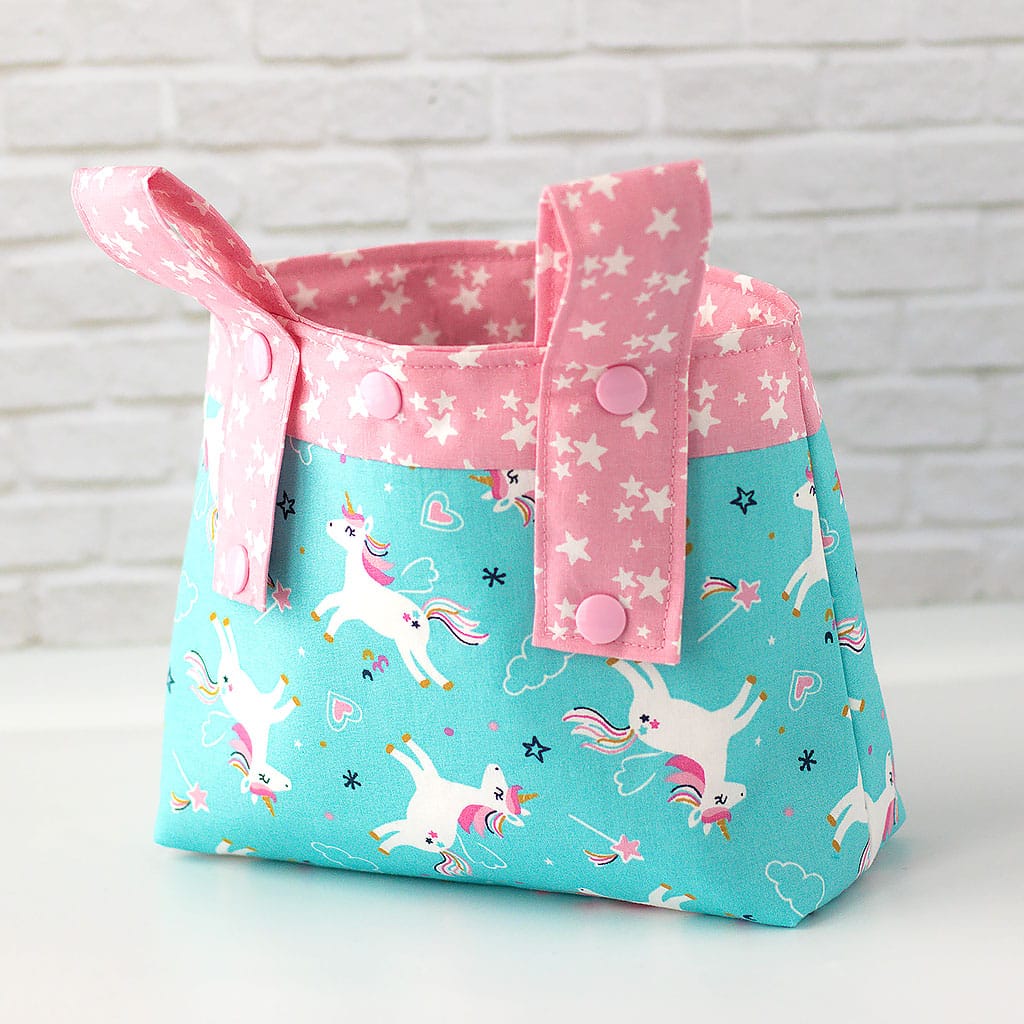 Lenkertasche Kinder mit Einhorn mint, Rückseite