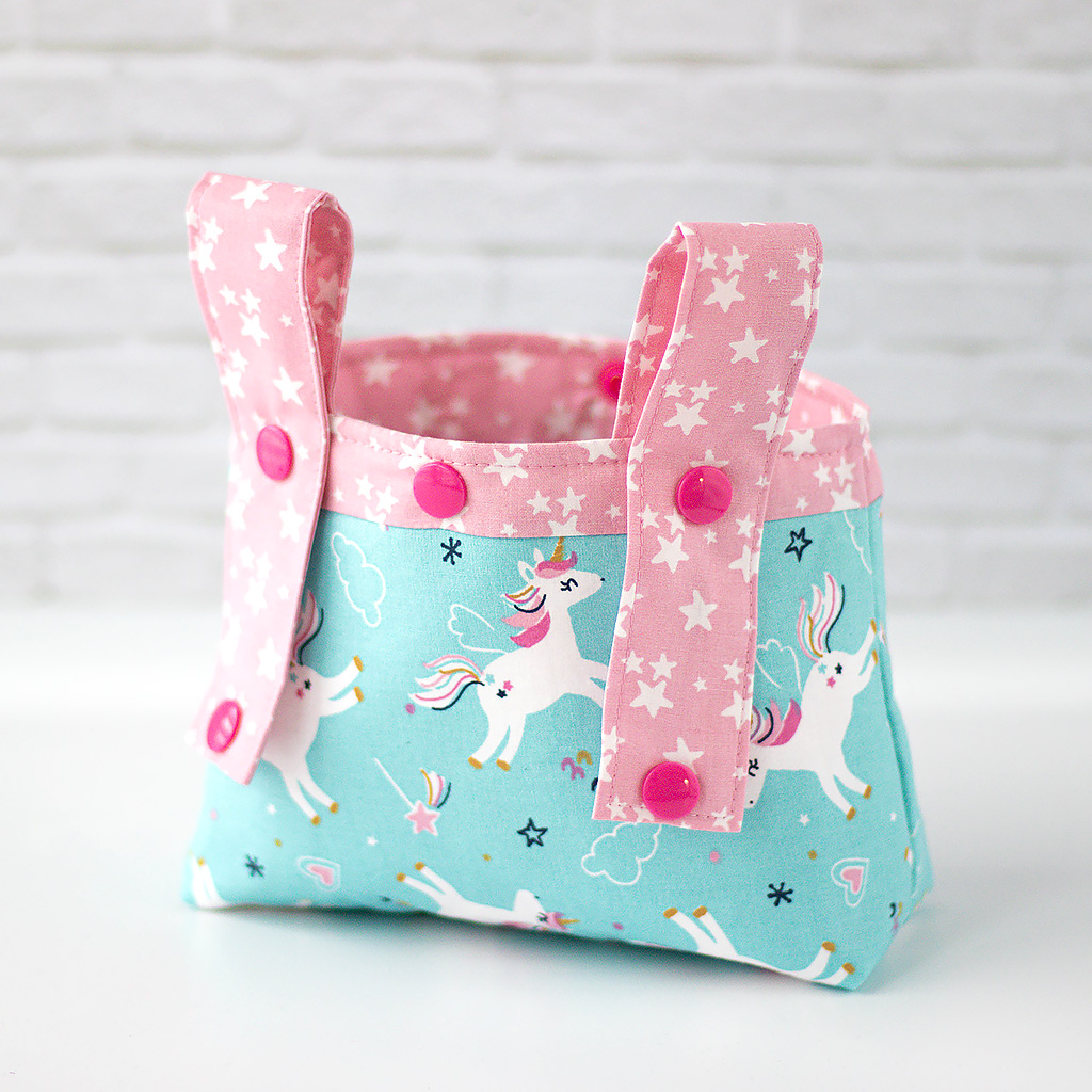 Lenkertasche Kinder mit Einhorn mint, klein rückseite