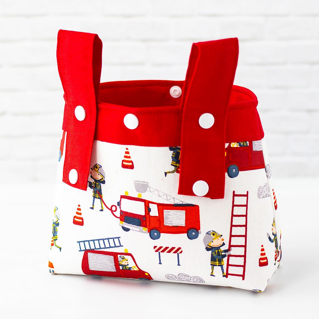 Lenkertasche mit Feuerwehr Feuerwehrmänner, groß Rückseite