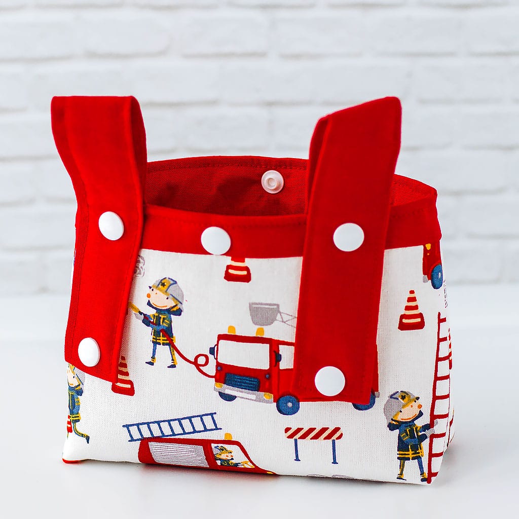 Lenkertasche mit Feuerwehr Feuerwehrmänner, klein Rückseite