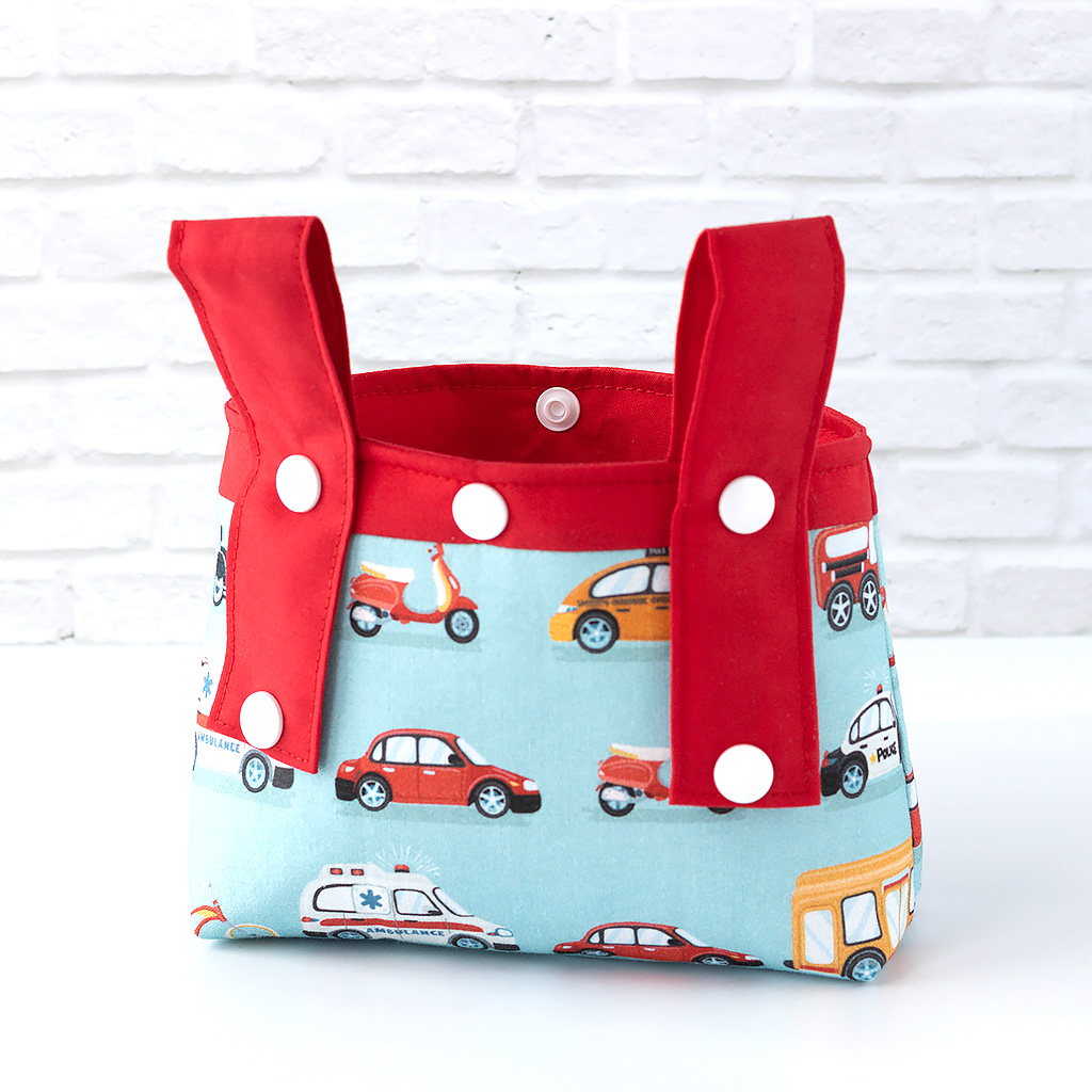 Lenkertasche Kinder mit Rettungsfahrzeugen, Rückseite