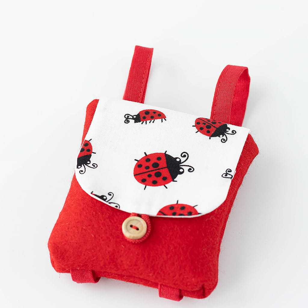 Puppenrucksack Marienkäfer