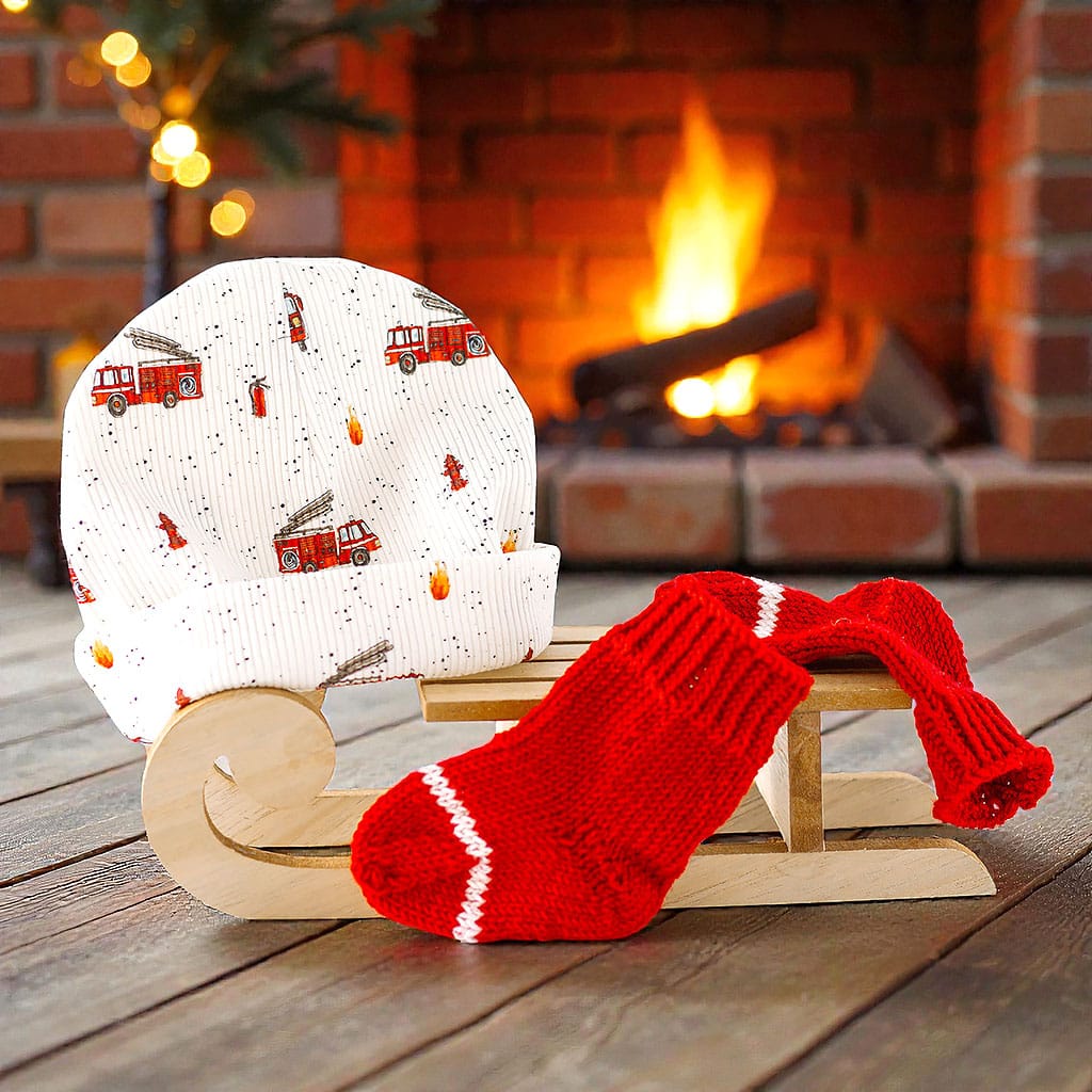 Babyset Feuerwehr mit Socken von Barun-Kids