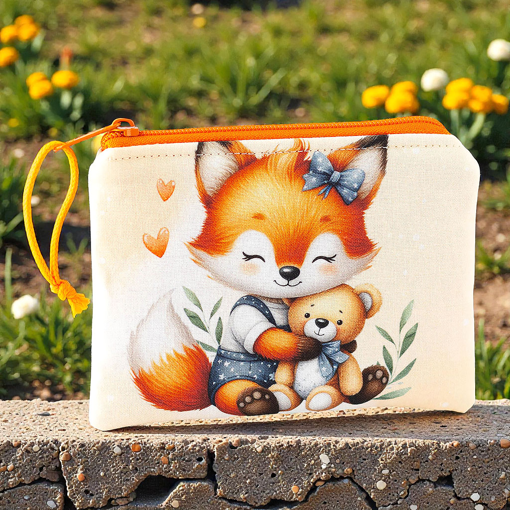 Geldbörse für Kinder mit Fuchs und Teddybär